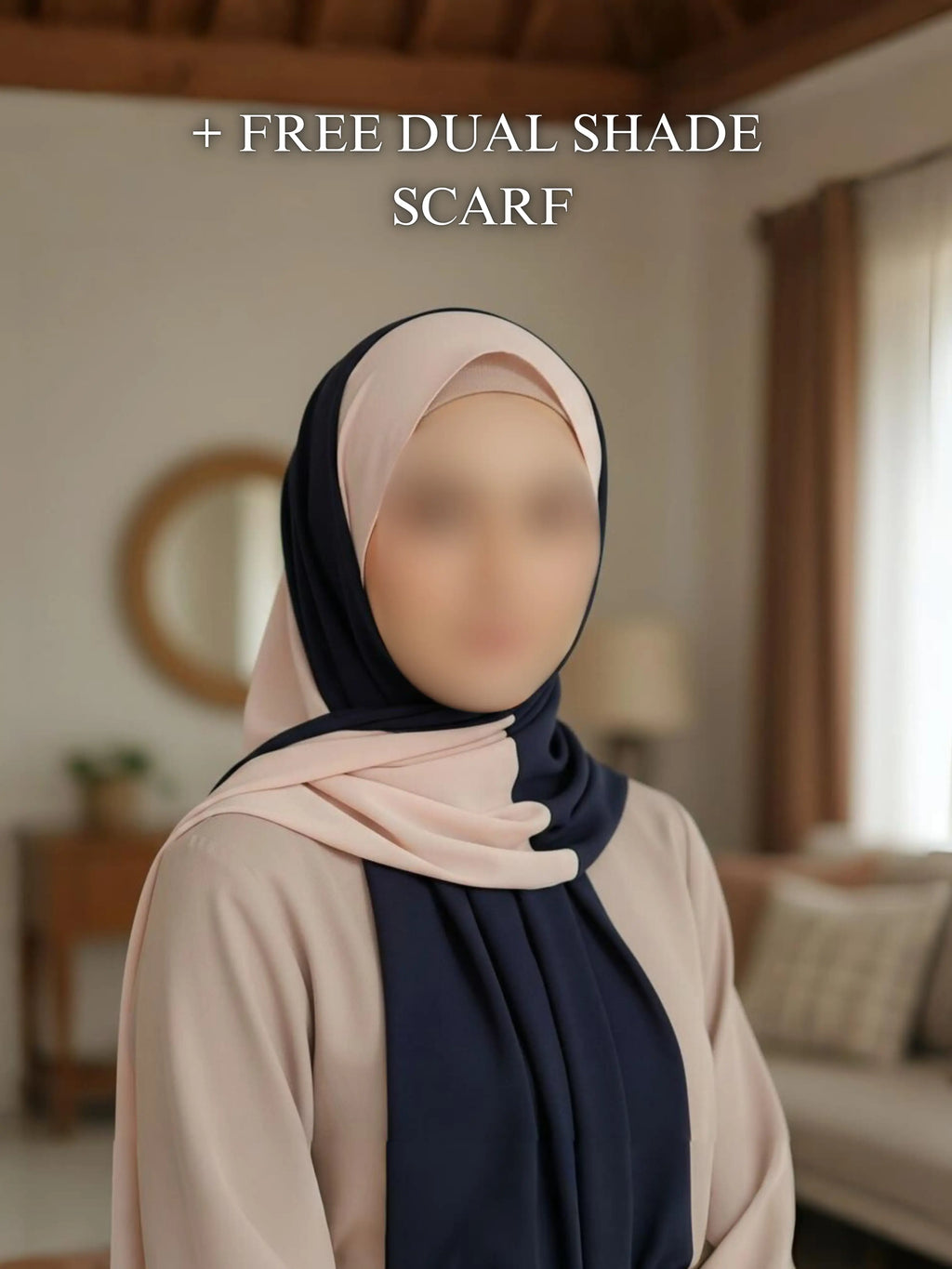 Dual Shade Luxe Abaya Set - HJ1420