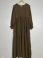 Brown - Frill Maxi Abaya HJ0531