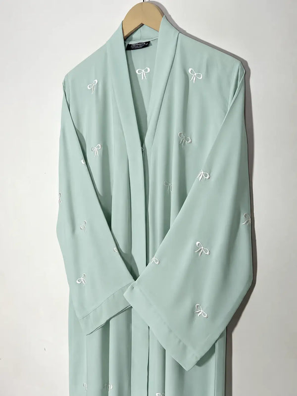 Aqua Mist - Classic Bow Abaya HJ1713