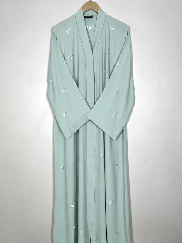 Aqua Mist - Classic Bow Abaya HJ1713