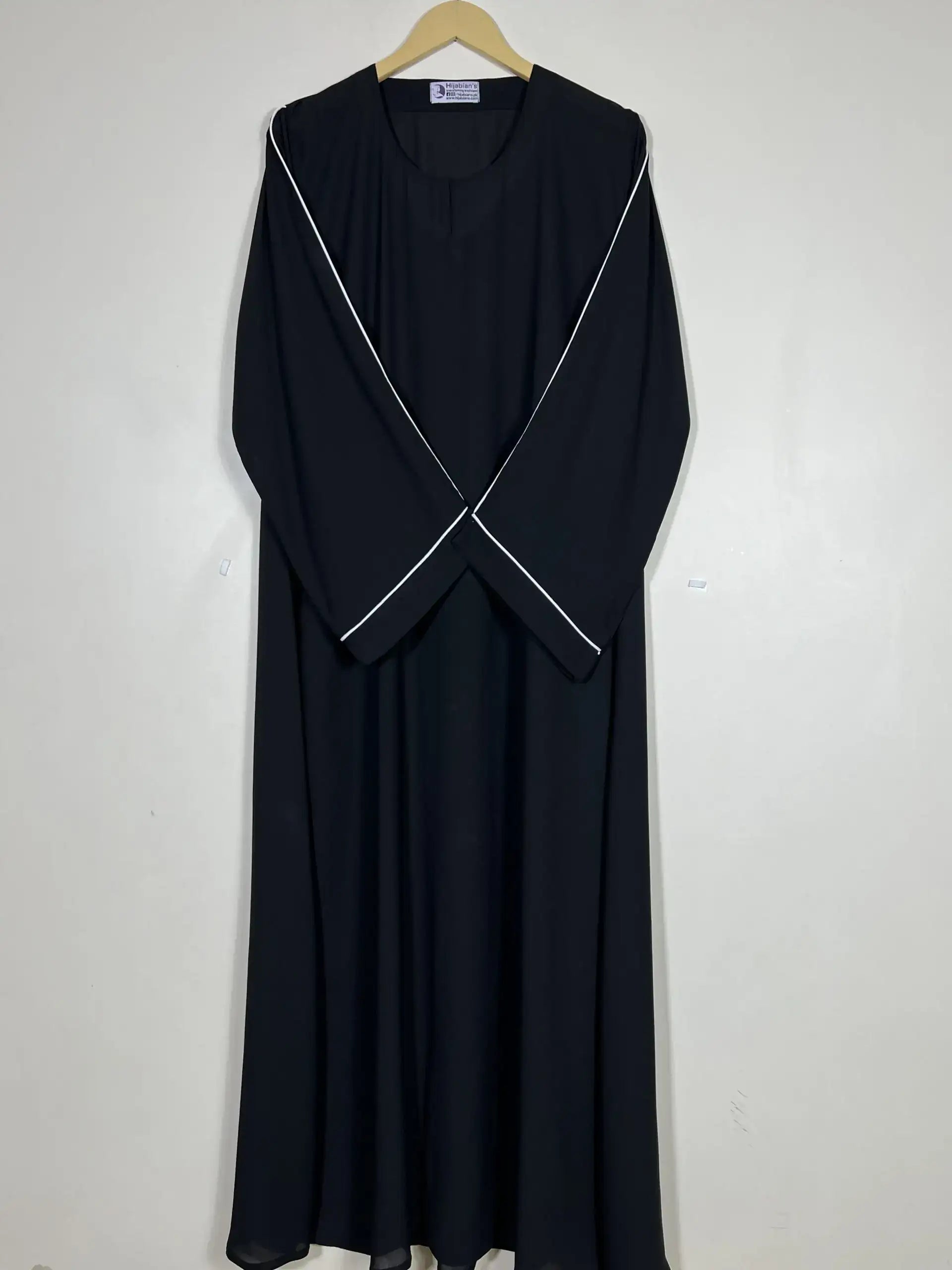 Black Dori Pipen Maxi Abaya HJ0516