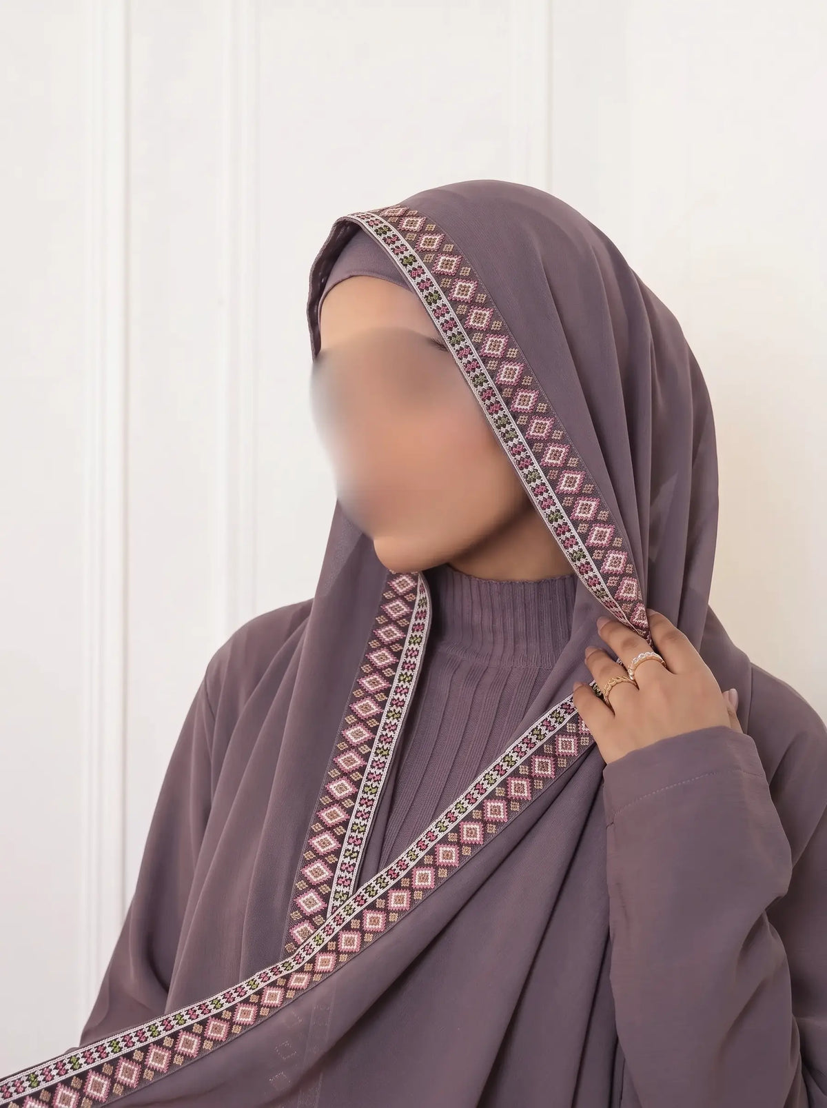 Mocha Taupe - Canvas Layer Abaya HJ1726