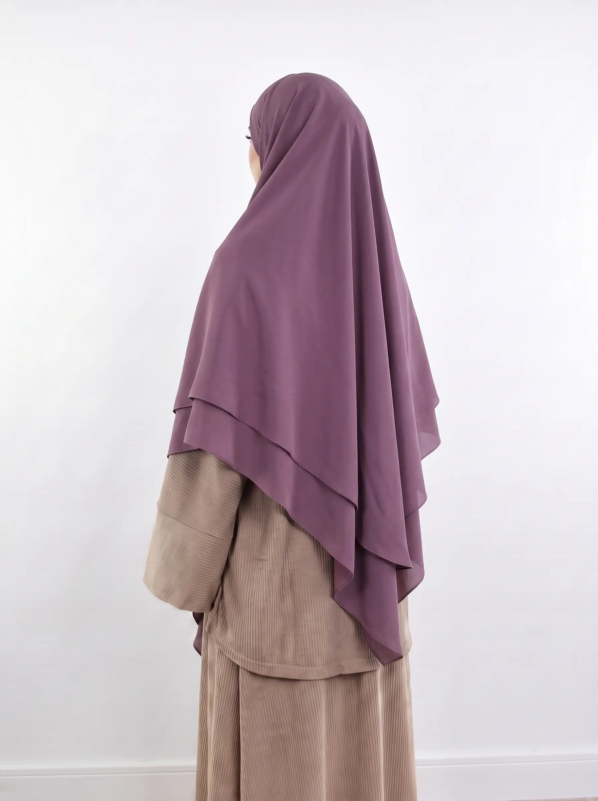 Square Chiffon Hijab - Plum Main image