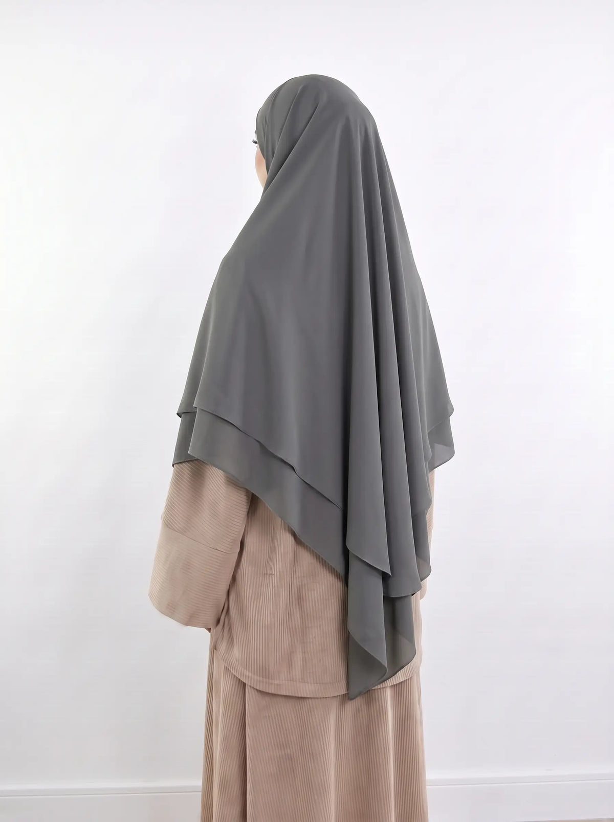 Square Chiffon Hijab - Ash Grey Main image