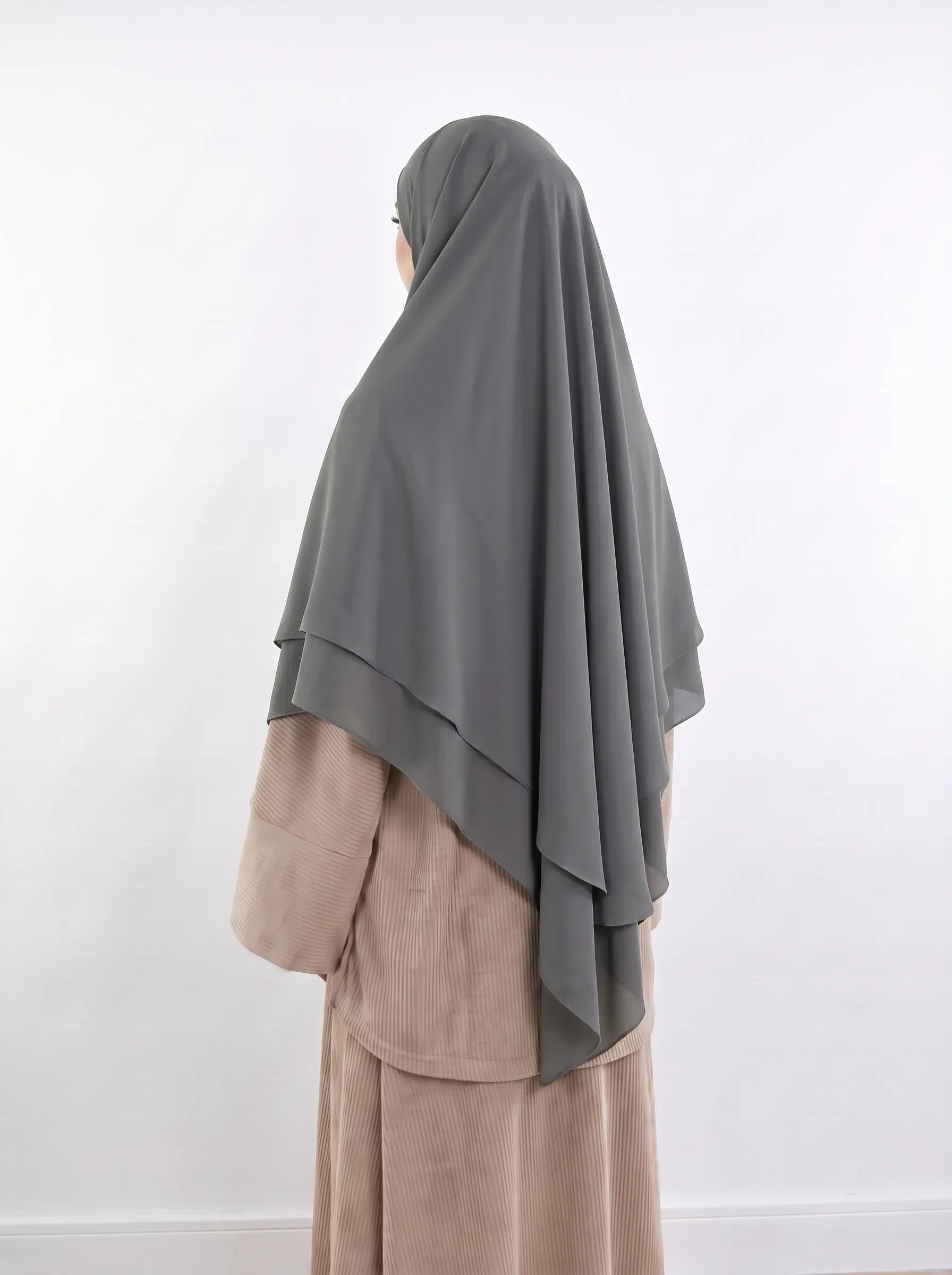 Square Chiffon Hijab - Ash Grey