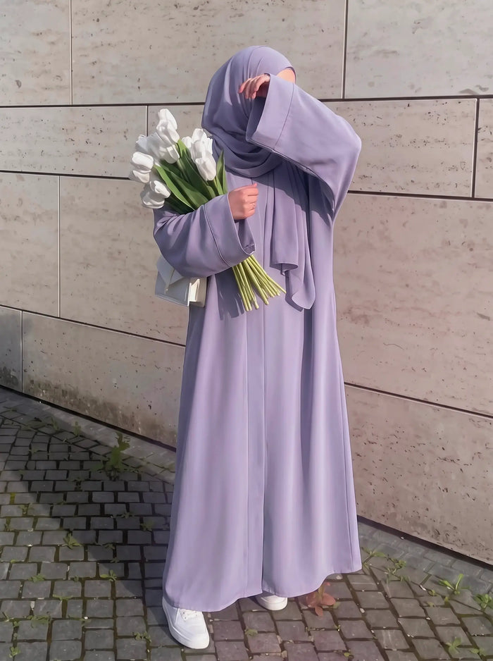 Lavender - Grace Open Abaya HJ1739