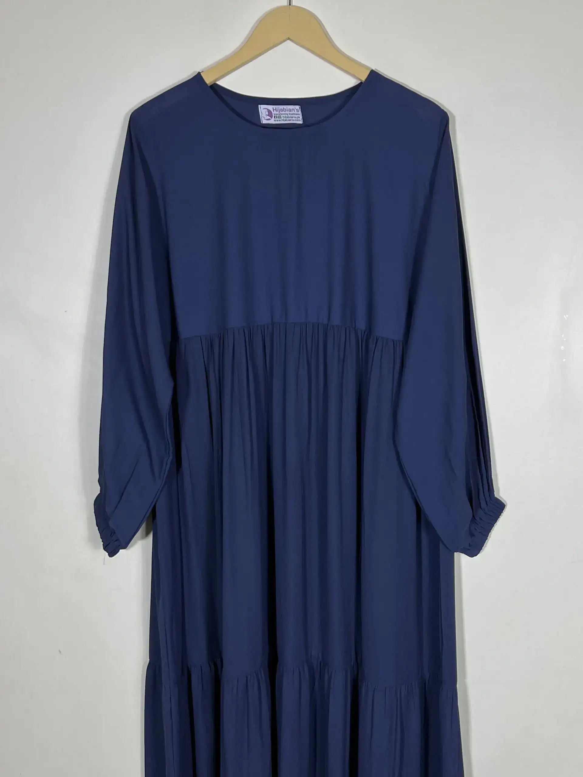 Blue - Frill Maxi Abaya HJ0530 Secondary image