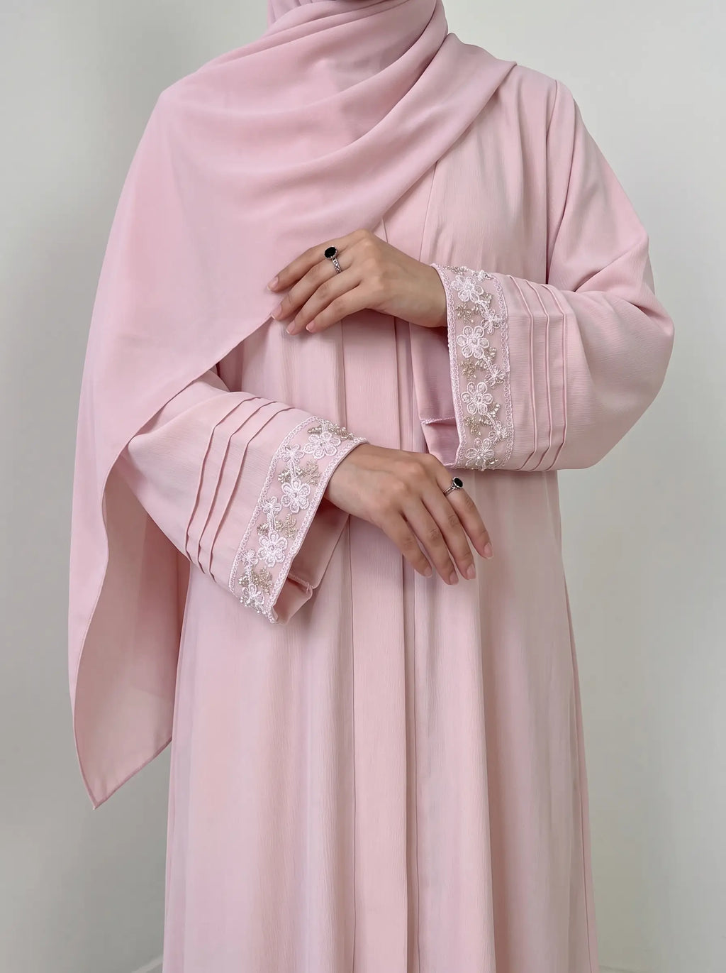 Dusty Rose - Dream Lace Abaya HJ1672