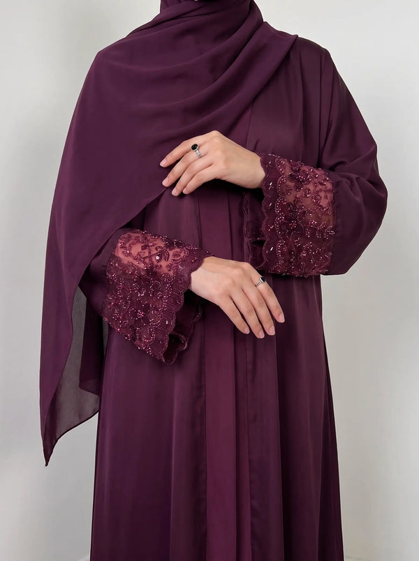 Mulberry - Gleam of Reverie Abaya - HJ1720