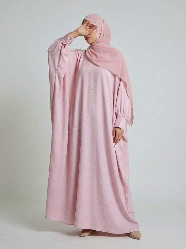 Rosé Ditsy Abaya HJ1704