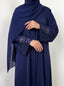 Navy Blue - Gleam of Reverie Abaya - HJ1723