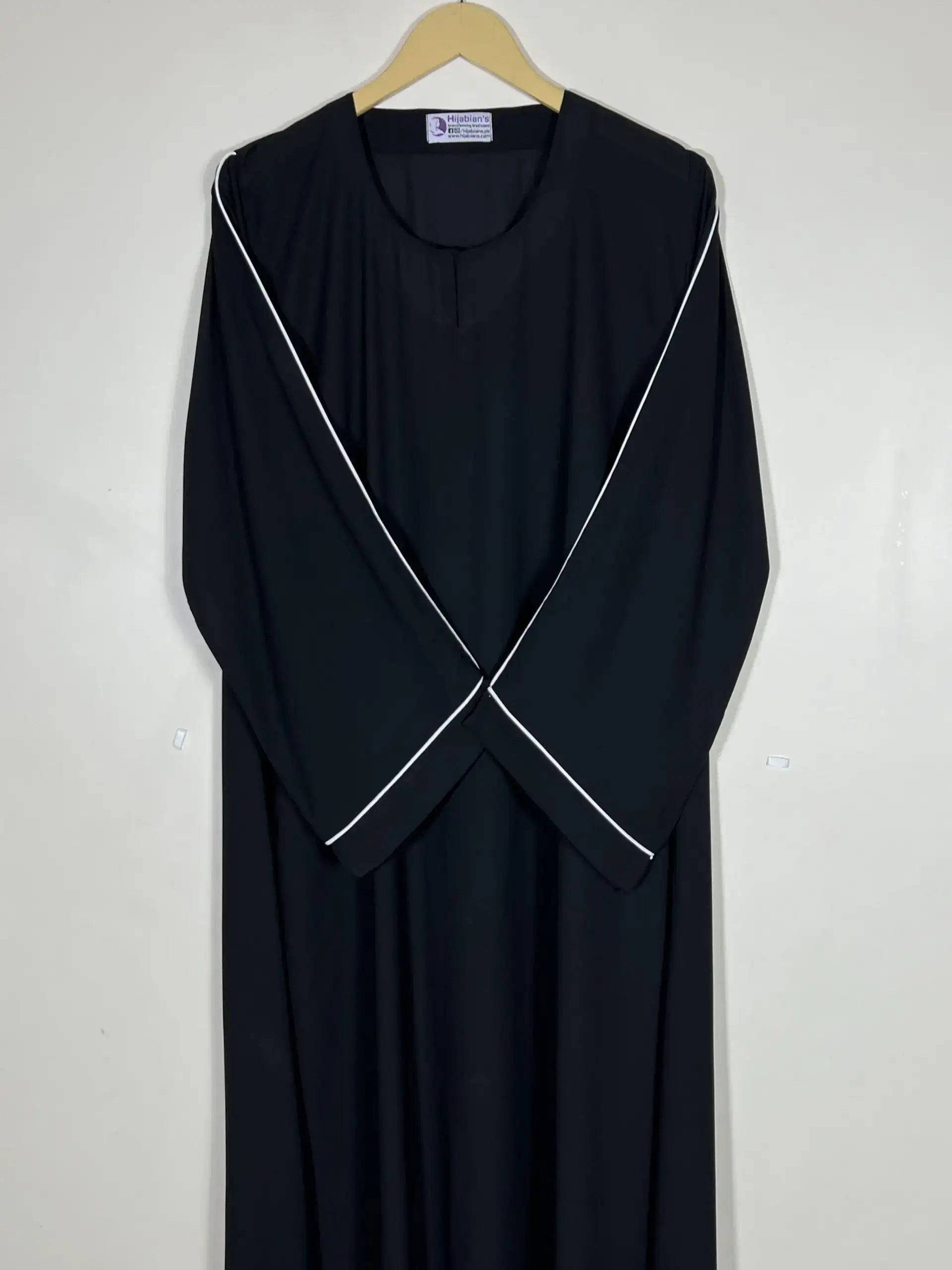 Black Dori Pipen Maxi Abaya HJ0516