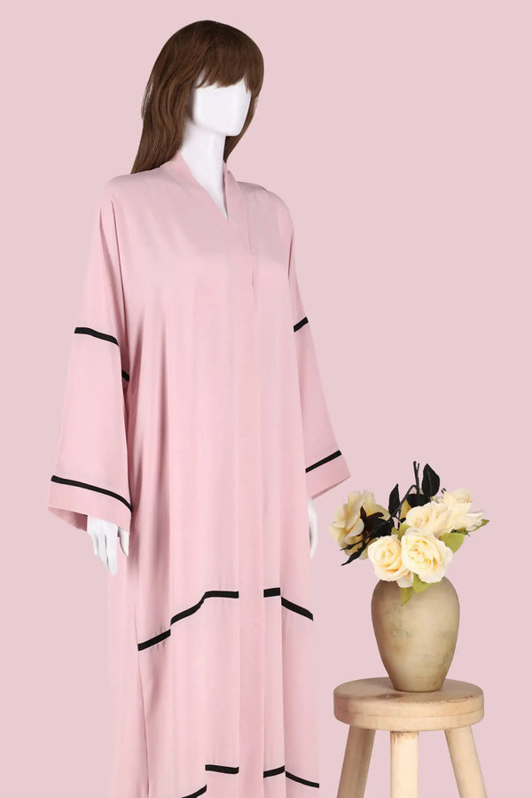 Light Pink Color Pipen Abaya HJ-015