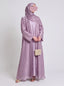 Lavender Mist -  Zareen Crinkle Silk Abaya HJ1706