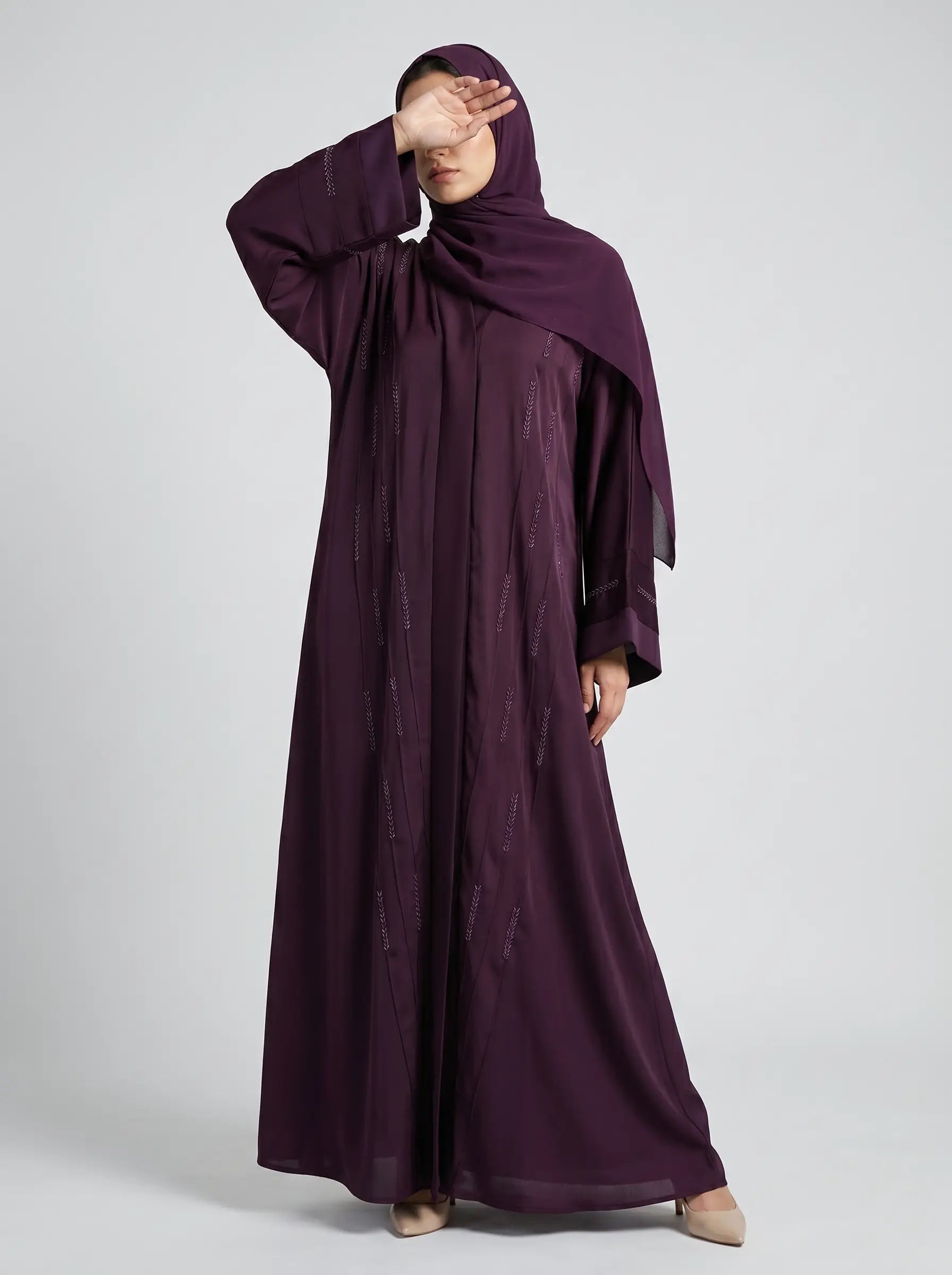 Mulberry - Yasmin Abaya HJ1578 Secondary image