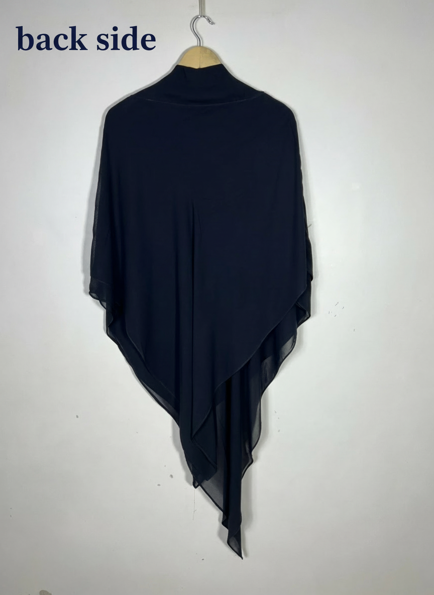 Black - Two Layer Khimar Set