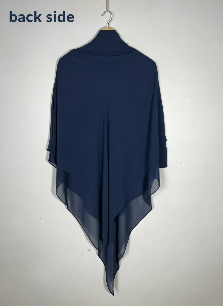 Blue - Two Layer Khimar Set