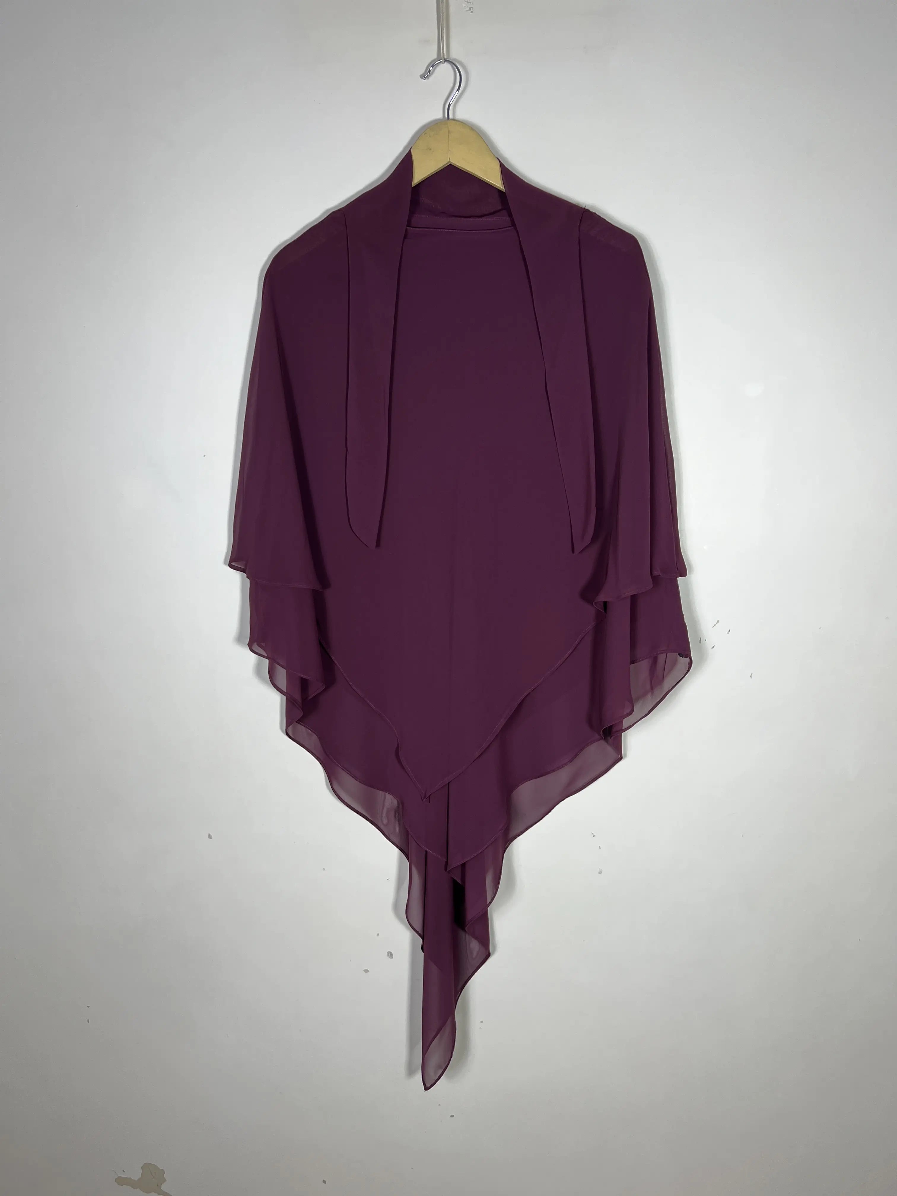 Maroon - Two Layer Khimar Set