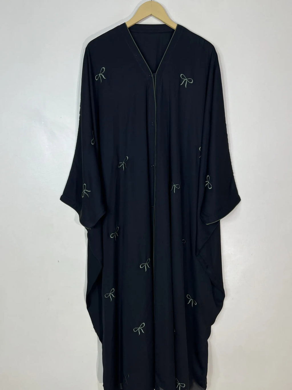 Green - Butterfly Bow Abaya HJ1072