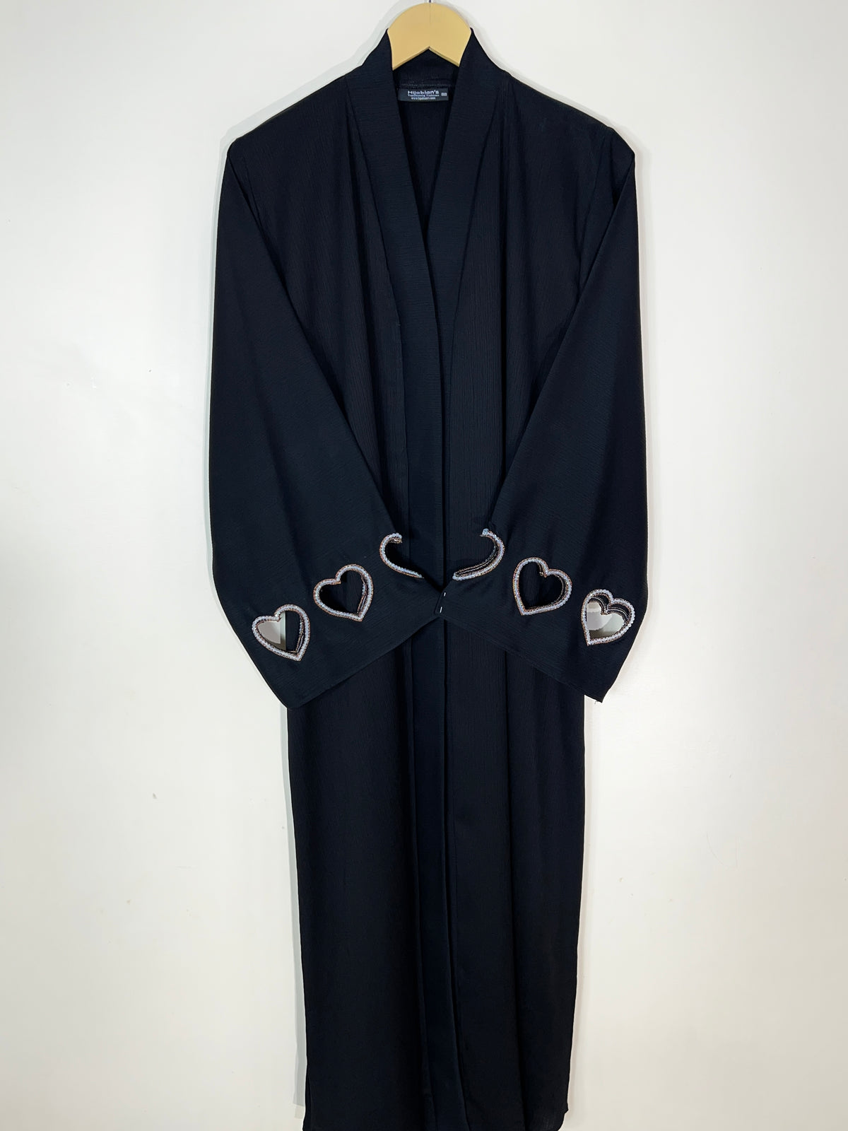 Black - Charmed Hearts Handwork Abaya HJ1354 Main image
