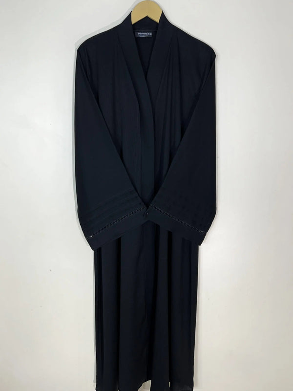Black - Ethereal Lace Abaya HJ1090