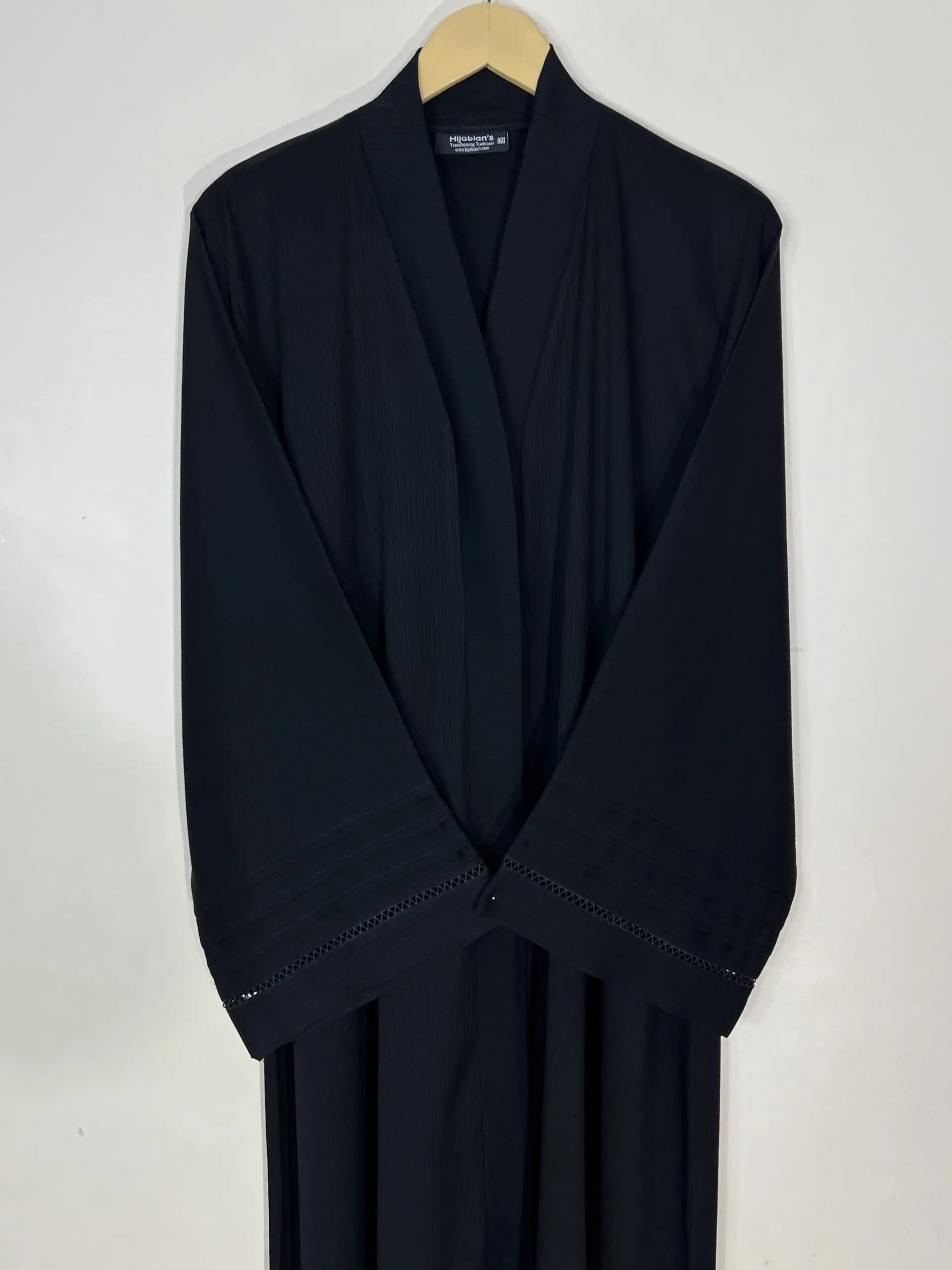 Black - Ethereal Lace Abaya HJ1090 Secondary image