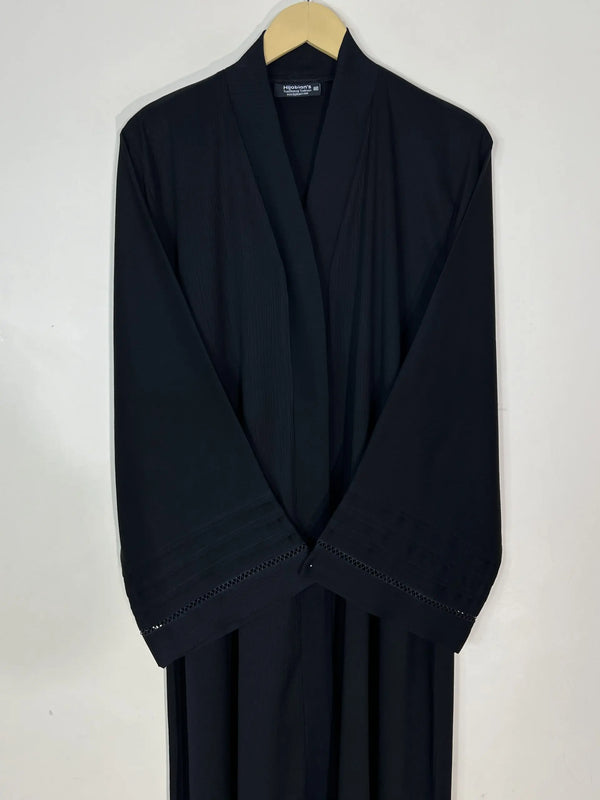 Black - Ethereal Lace Abaya HJ1090
