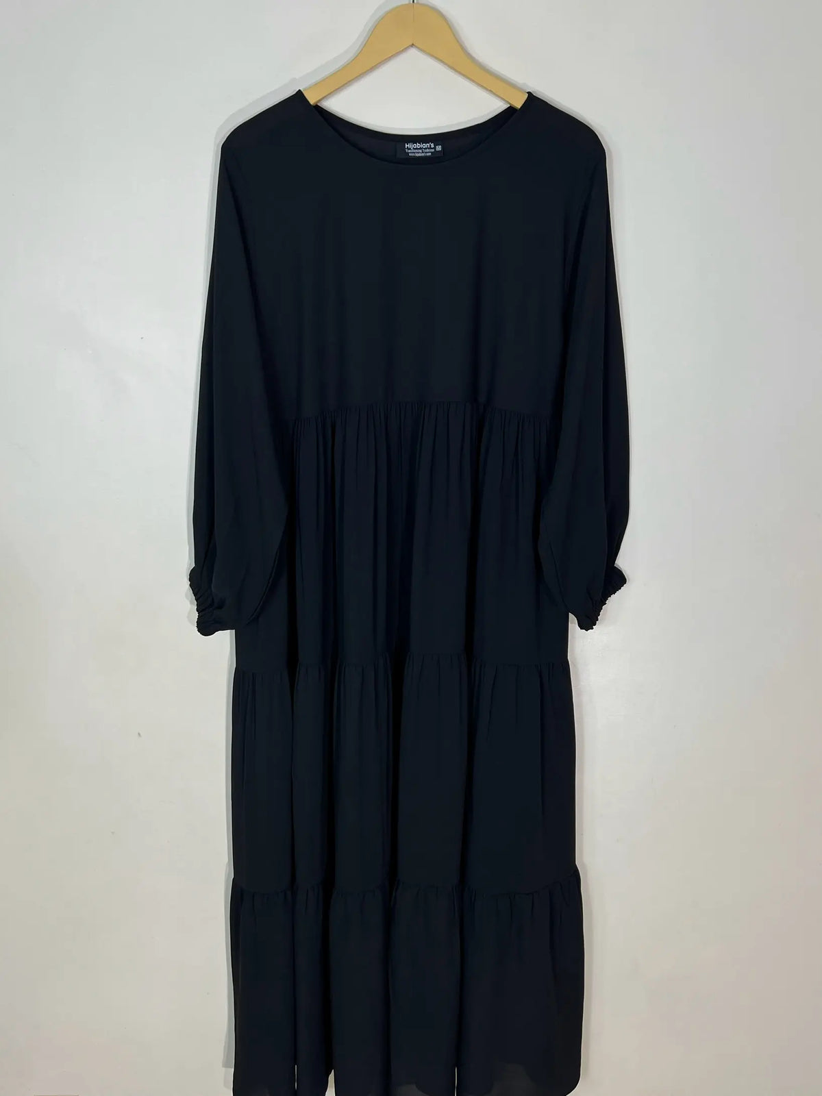 Black - Frill Maxi Abaya HJ1075 Main image