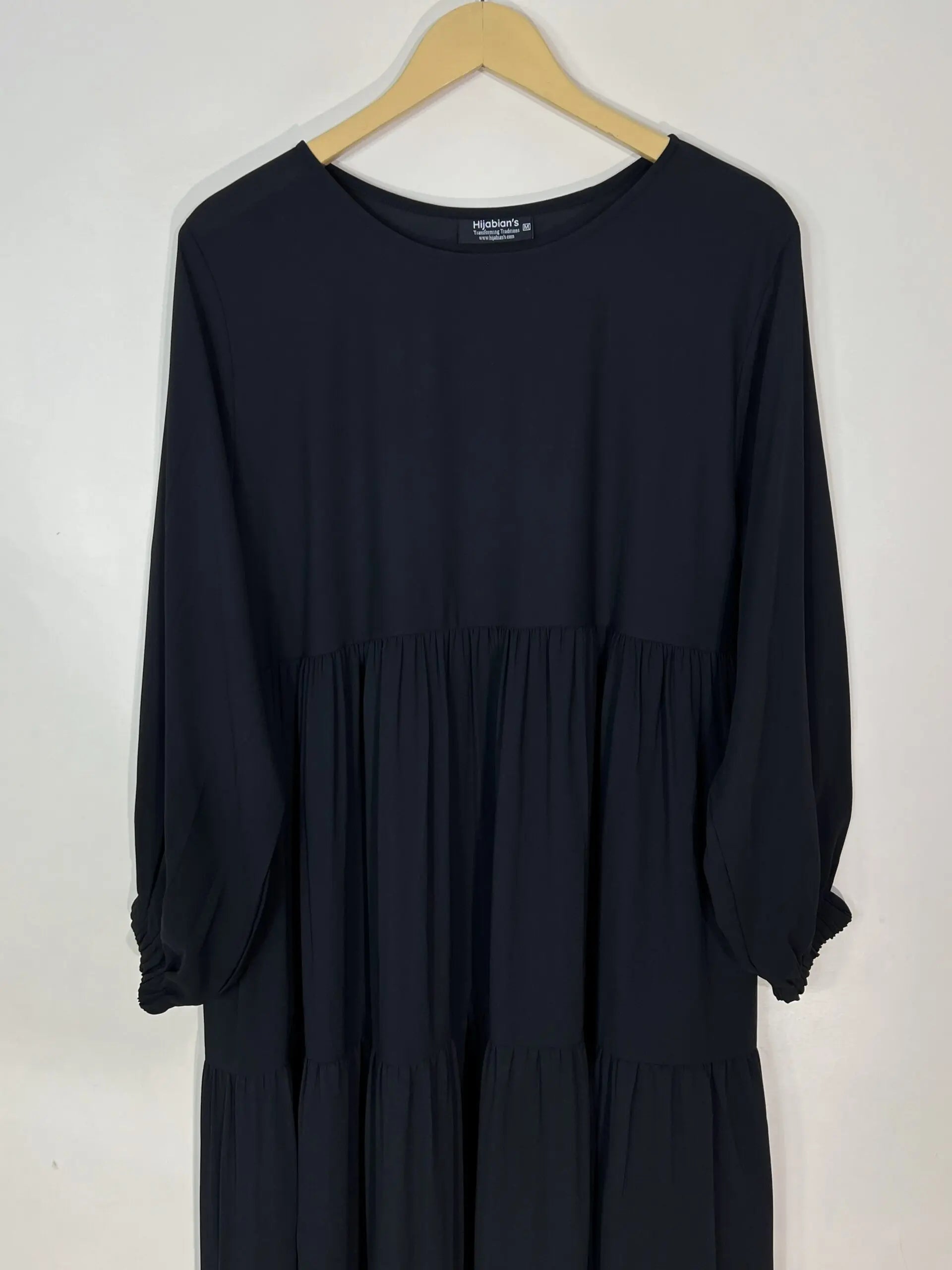 Black - Frill Maxi Abaya HJ1075 Secondary image