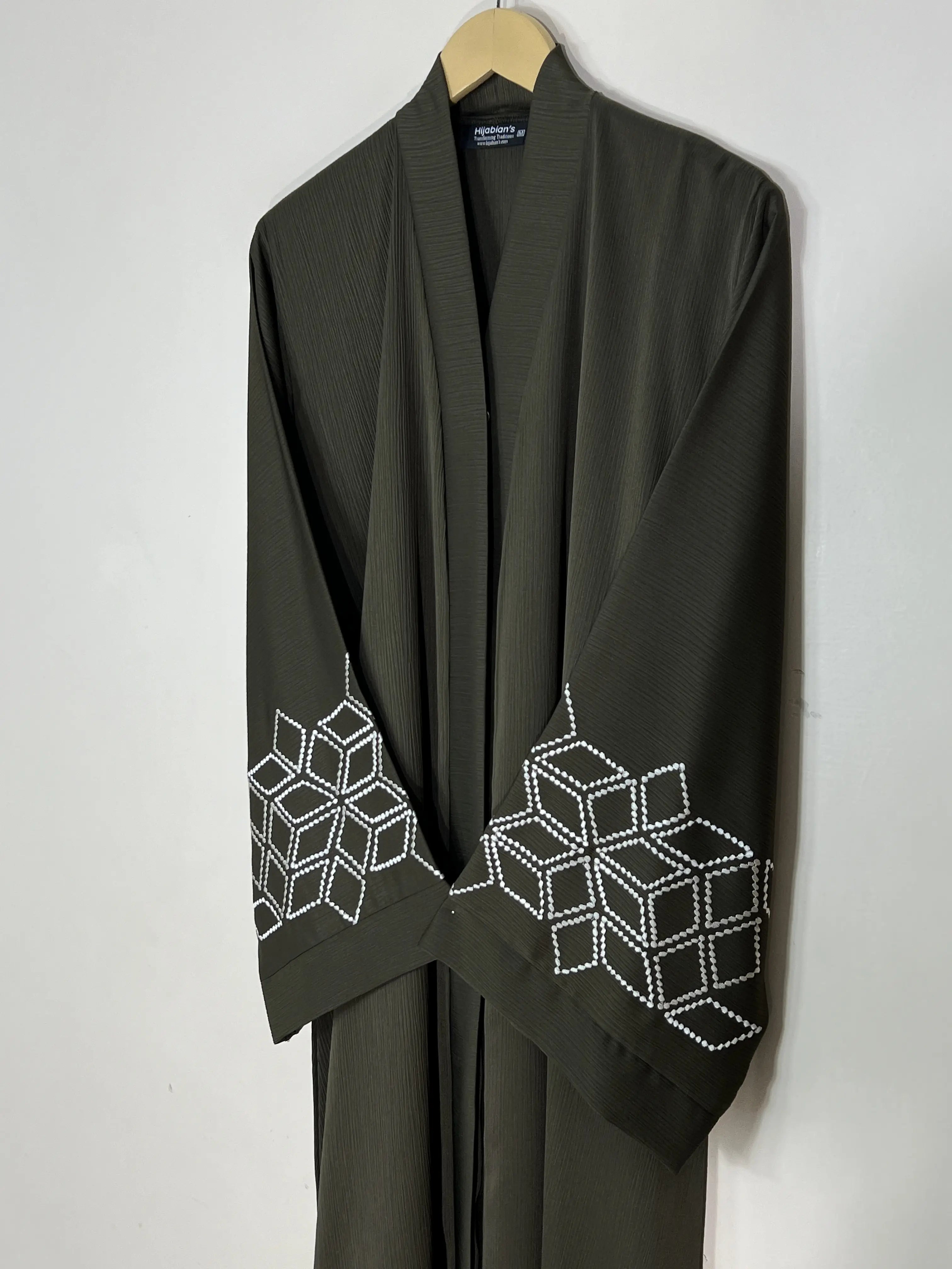 Olive Green - Sapphire Luxe Abaya HJ1412 Secondary image