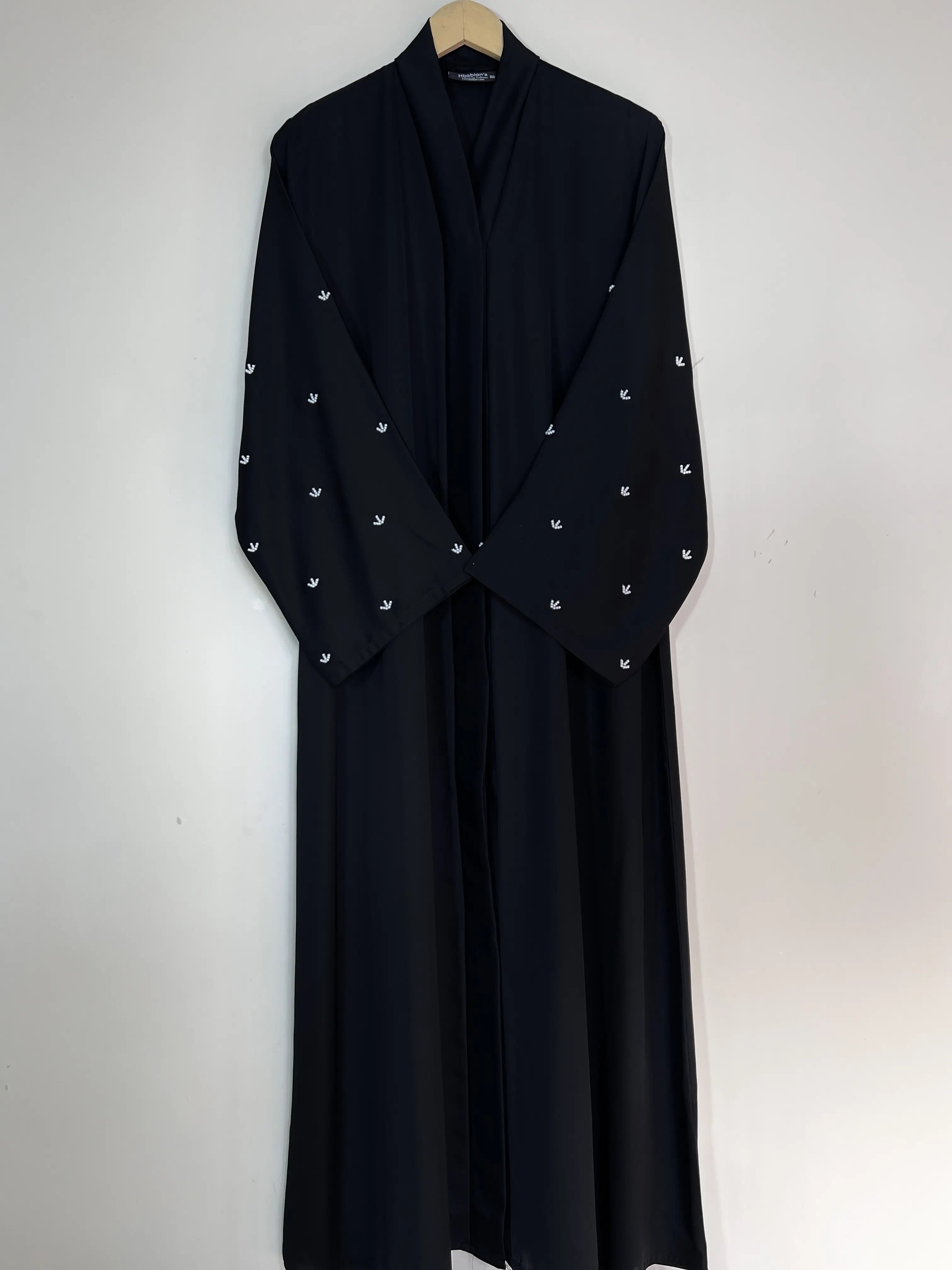 White - Miral Beads Work Abaya HJ1553 Secondary image