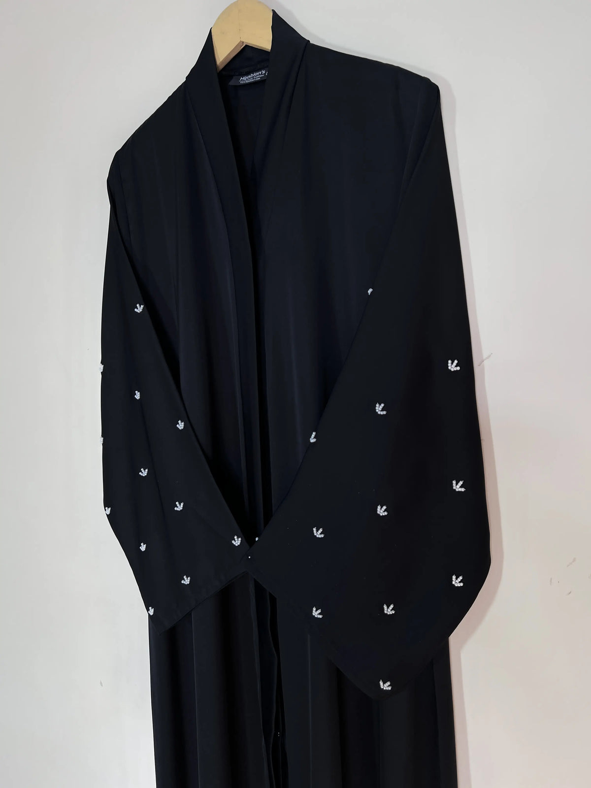 White - Miral Beads Work Abaya HJ1553 Main image