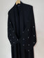 White - Miral Beads Work Abaya HJ1553