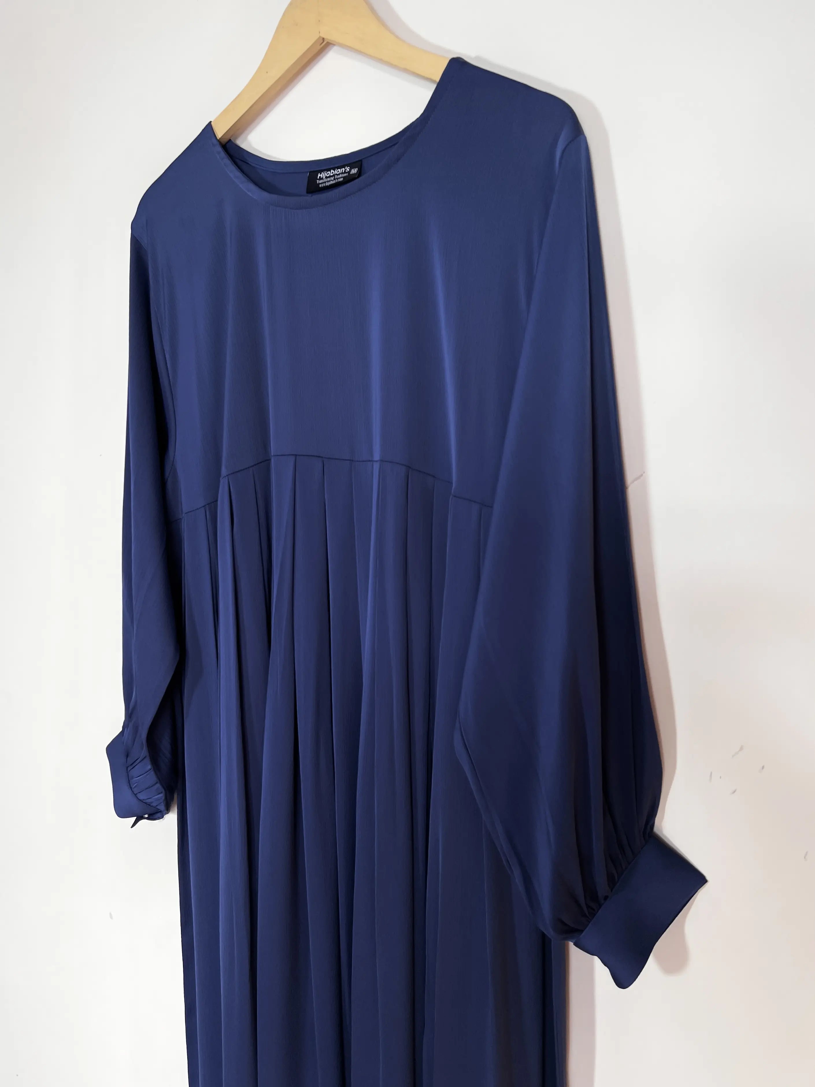Marine Blue - Pleated Abaya HJ1507