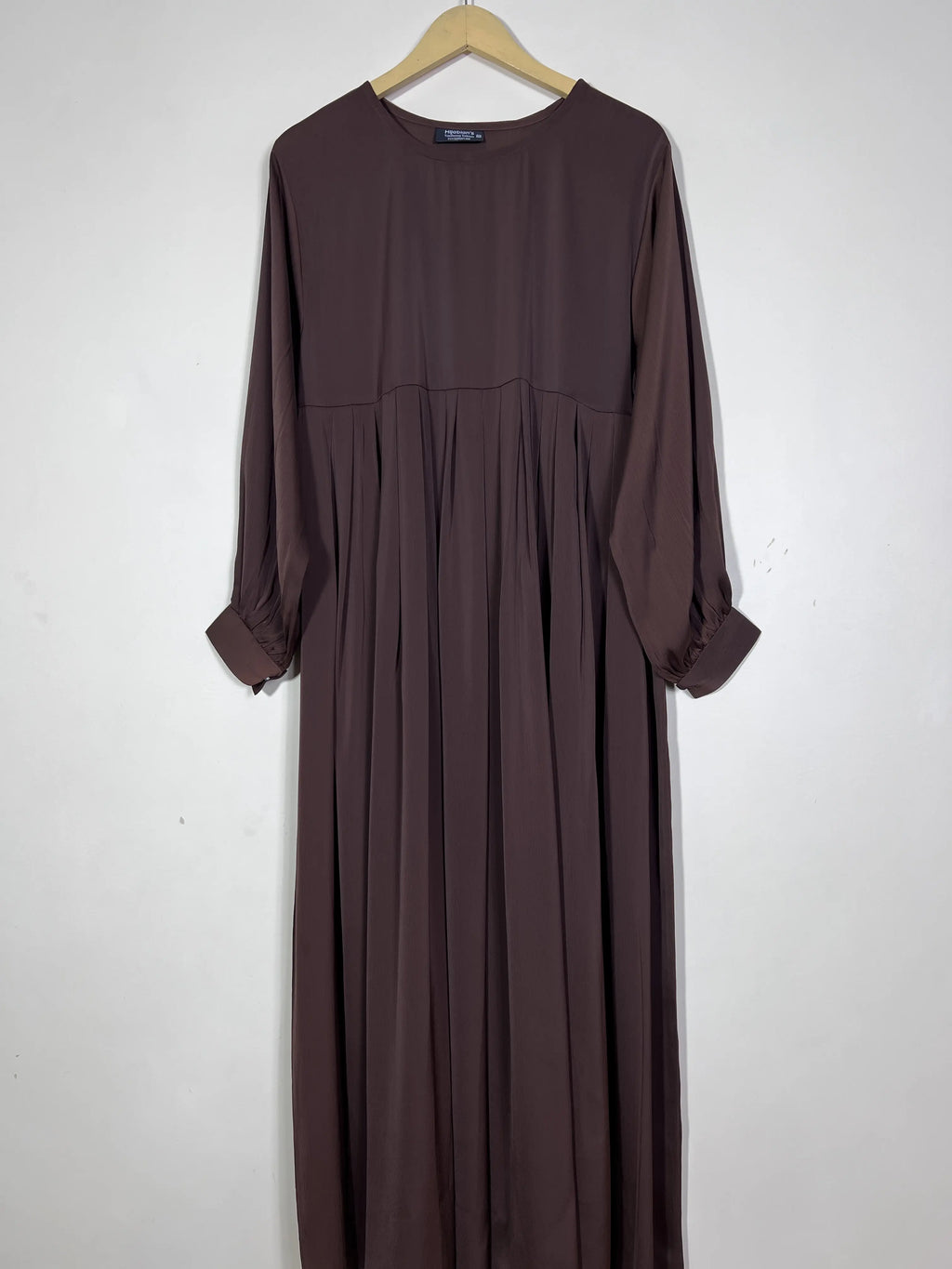 Brown - Pleated Abaya HJ1509