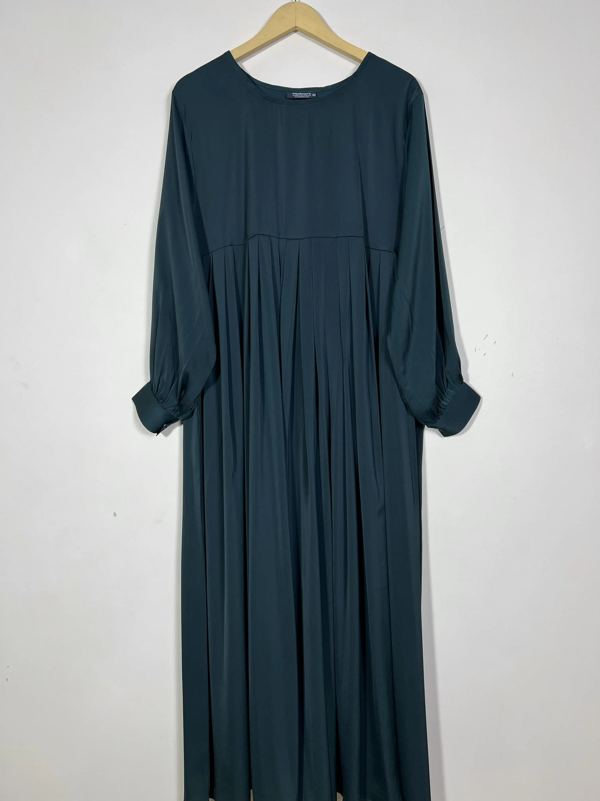 Bottle Green - Pleated Abaya HJ1508 Main image