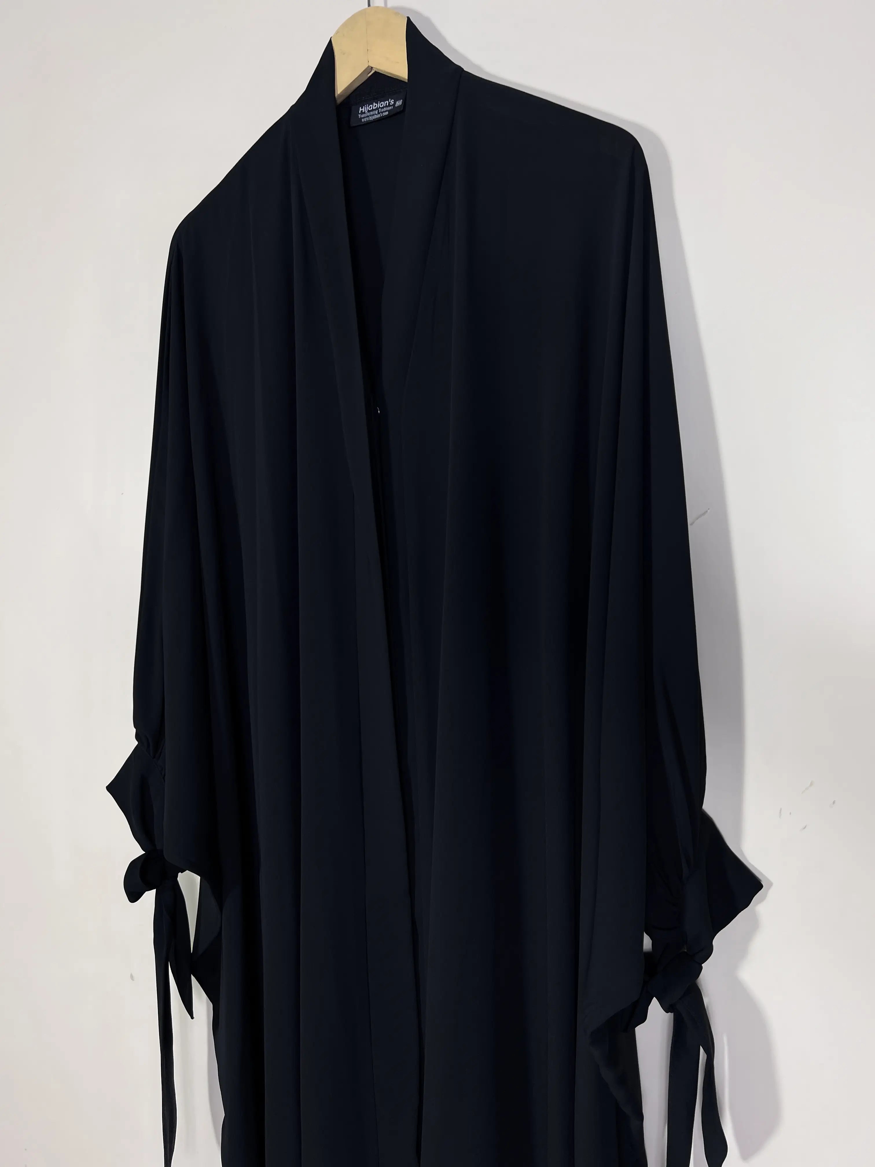 Black - Bows of Serenity Abaya HJ1518 Secondary image
