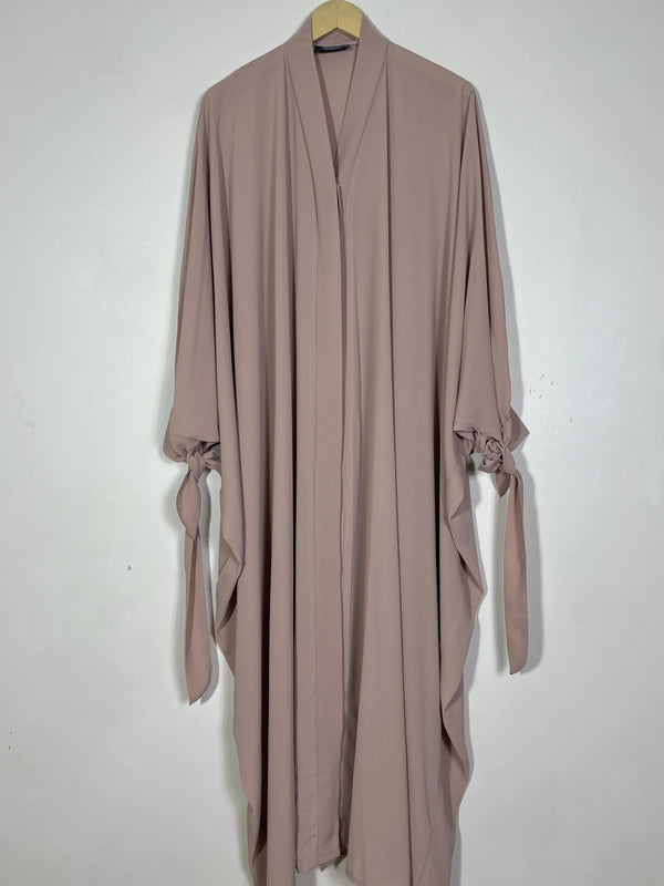 Rose Nude - Bows of Serenity Abaya HJ1516