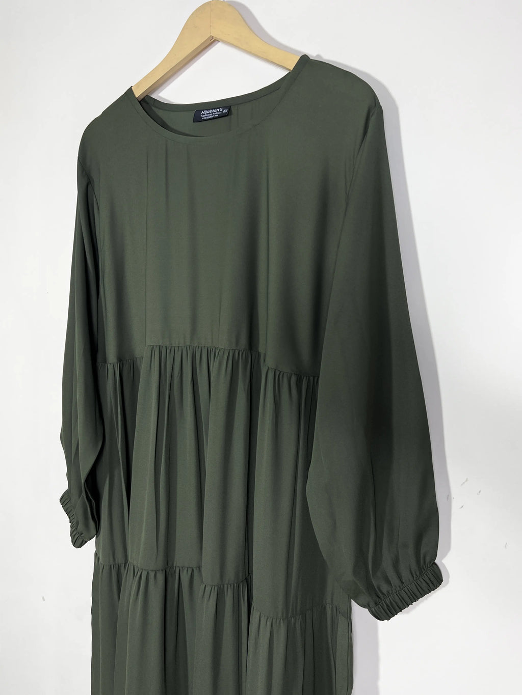 Olive Green - Frill Maxi Abaya HJ1496