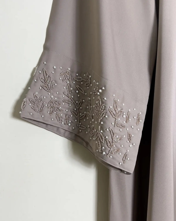 Khaki - Majesty of Handwork Abaya HJ1533