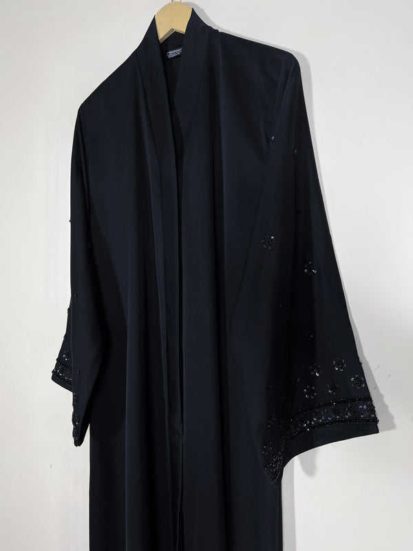 Black - Crown of Elegance Abaya HJ1523
