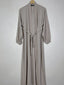 Beige - Attached Inner Chic Abaya HJ1512