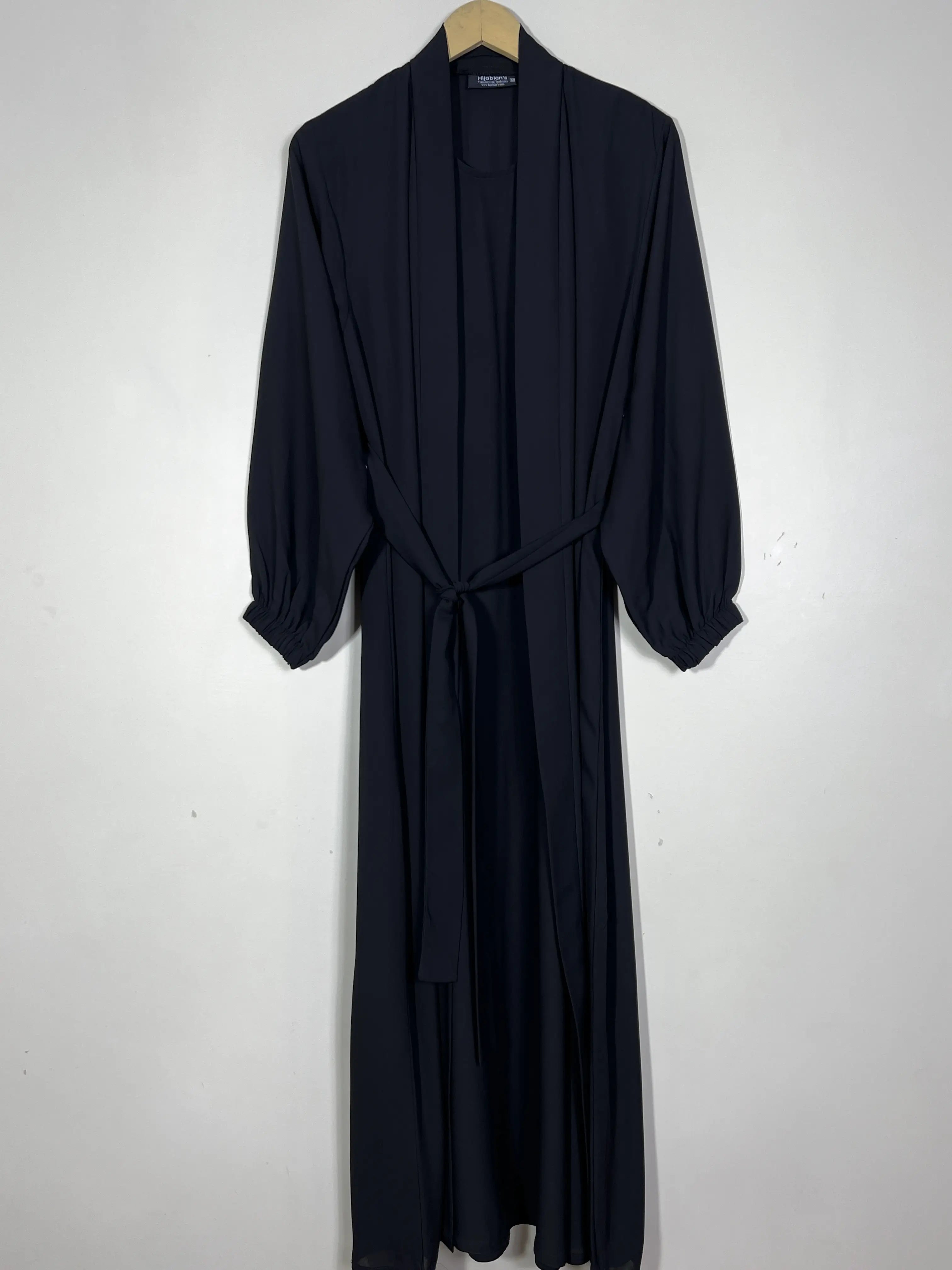 Black - Attached Inner Chic Abaya HJ1511