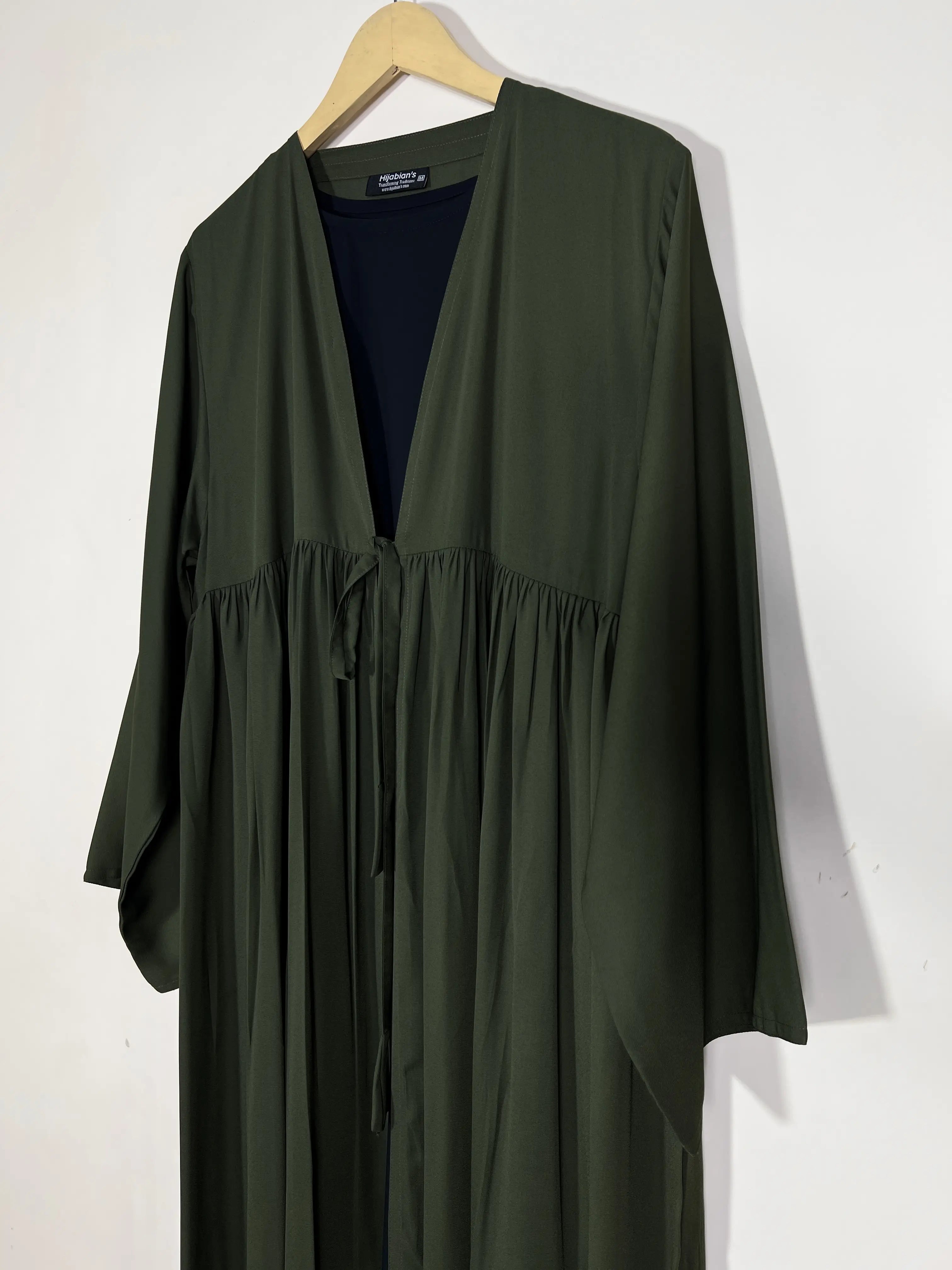Olive Green - Prestige Upper Inner Abaya HJ1499 Secondary image