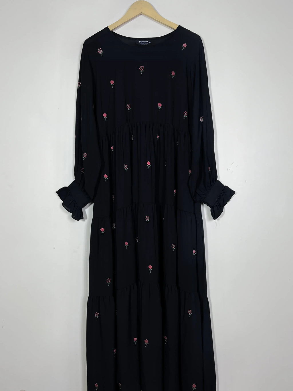 Black - Petals of Dawn Abaya HJ1503
