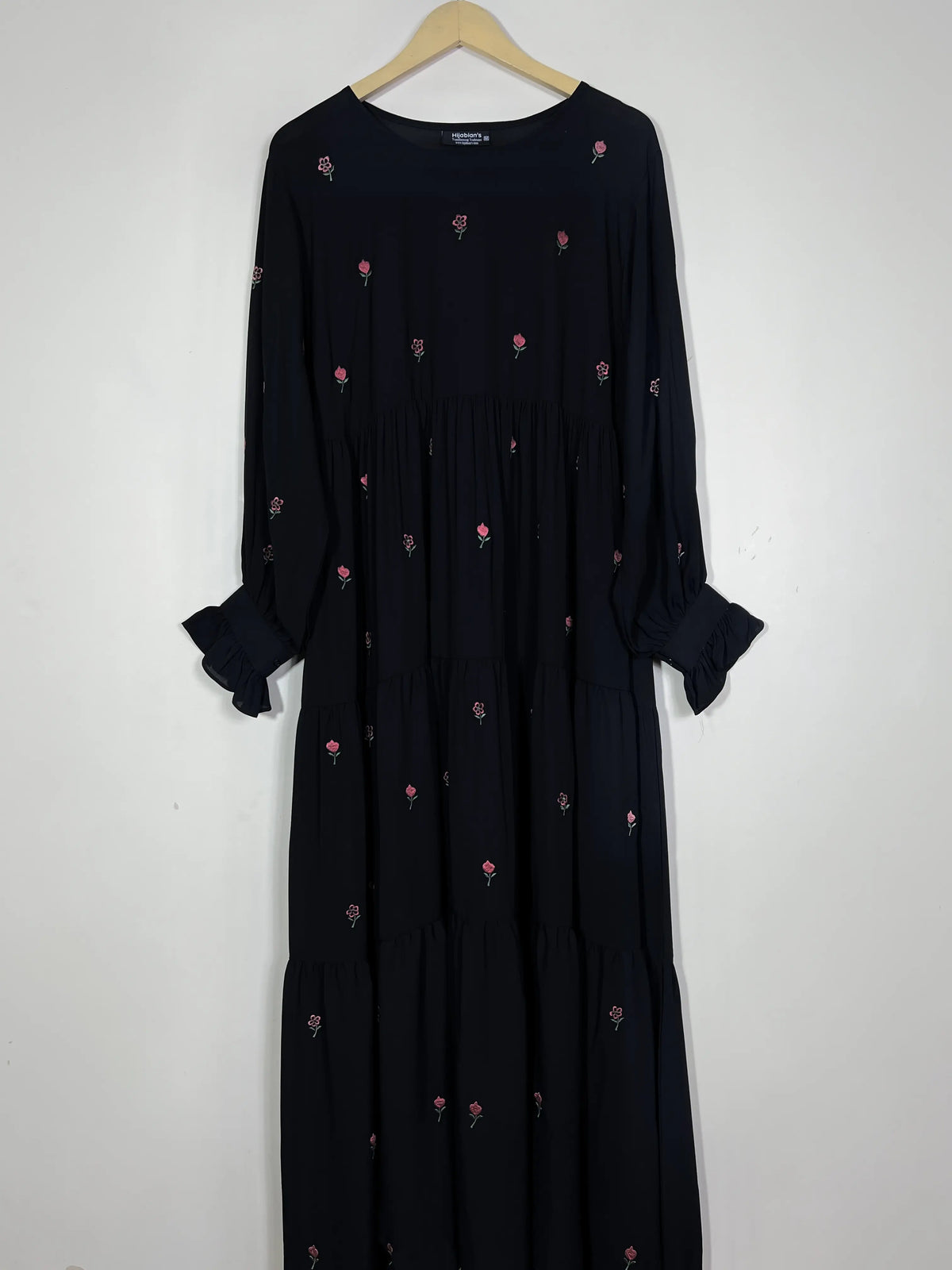 Black - Petals of Dawn Abaya HJ1503 Main image