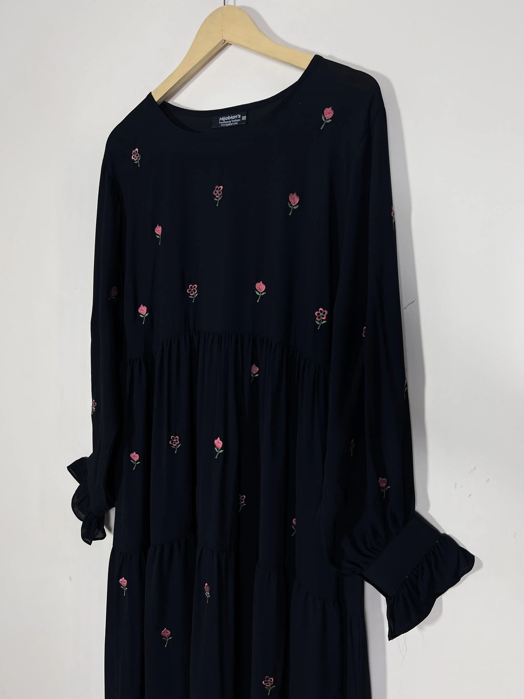 Black - Petals of Dawn Abaya HJ1503