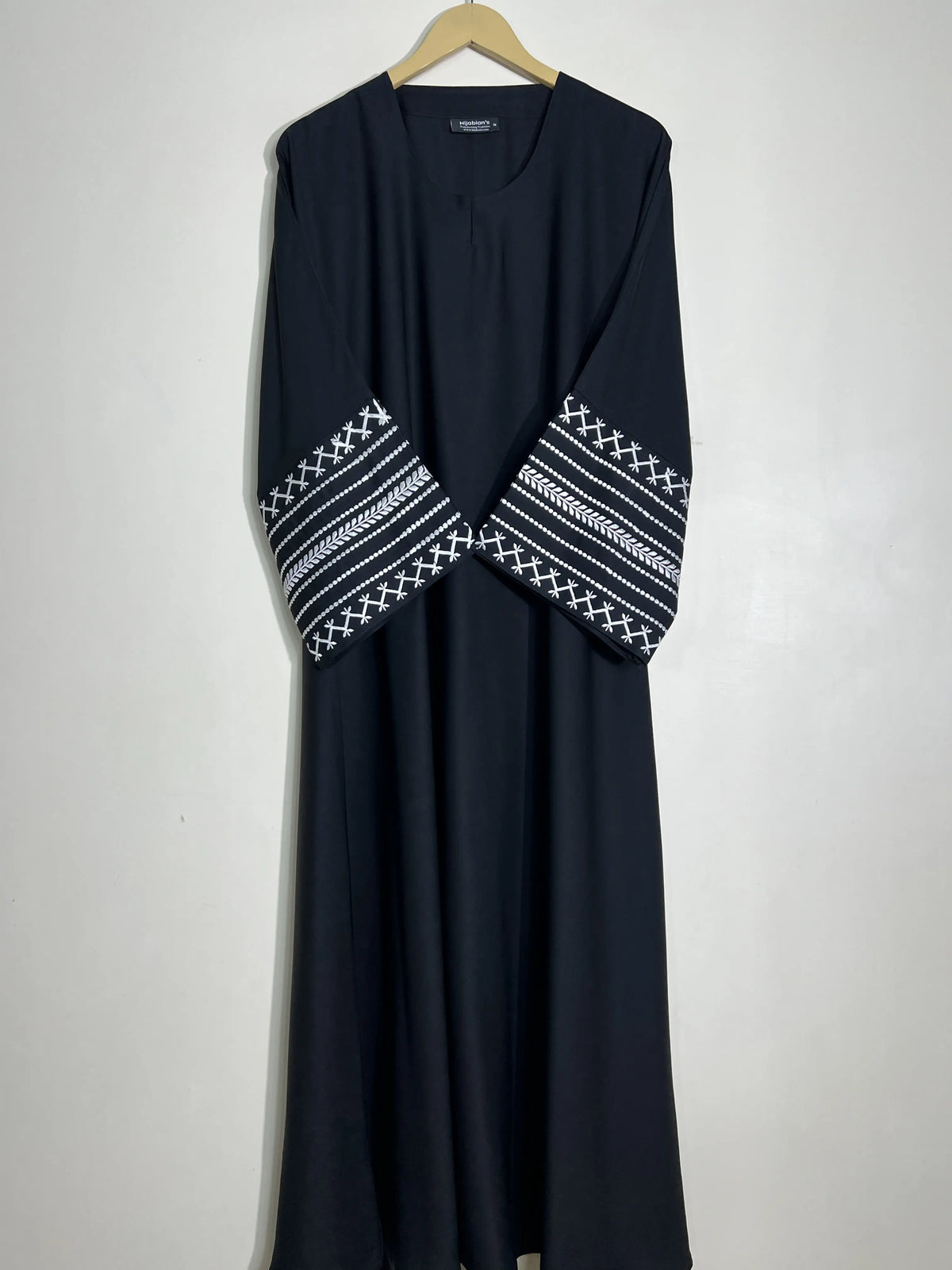 Black - Trail Embroidery Abaya HJ1424 Main image