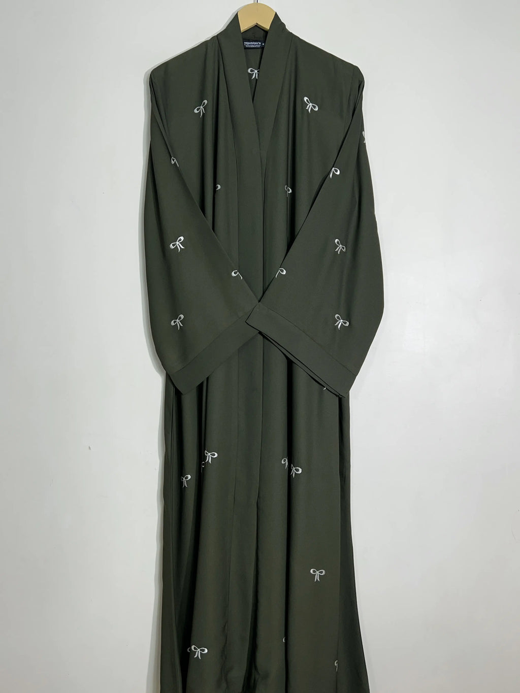 Olive Green - Classic Bow Abaya HJ1459