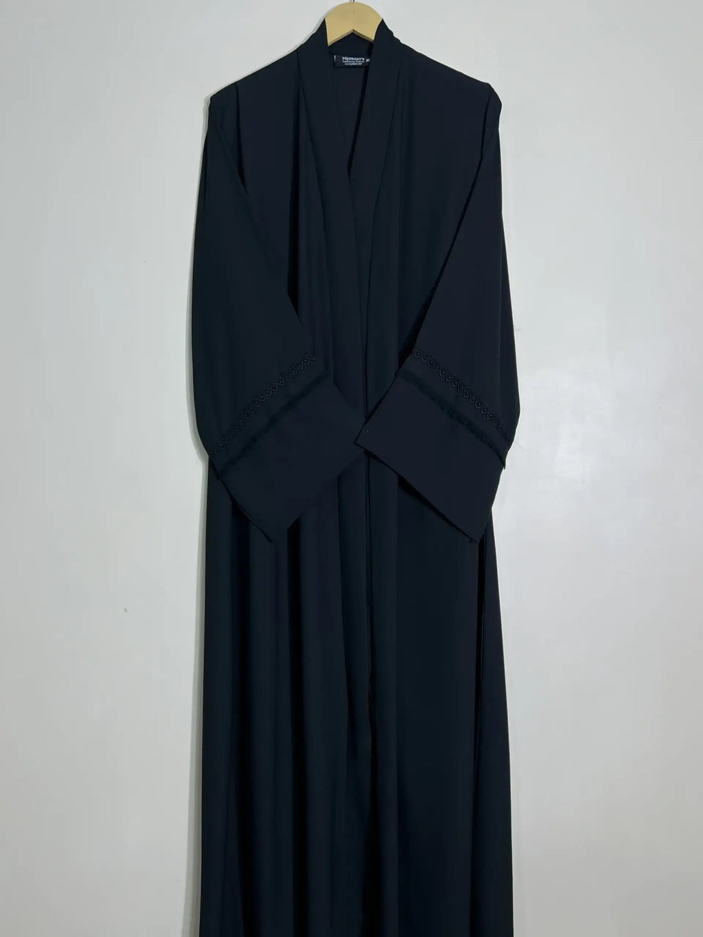 Black - Fray Border Luxe Abaya HJ1123